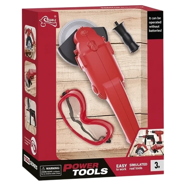 Игрушечная шлифовальная машина Power Tools T 110 B механическая, очки Игрушечная шлифовальная машина Power Tools T 110 B механическая, очки