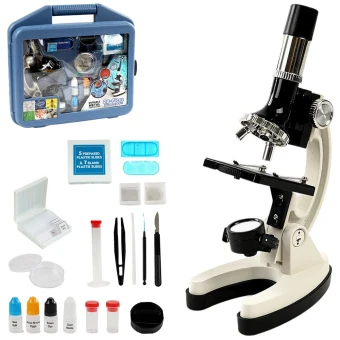 Дитячий мікроскоп 2110 (збільшення 300-1200x, підсвічування, аксесуари, в кейсі)