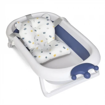 Ванночка детская El Camino ME 1105 CROWN Deep Blue (складная, с вкладышем)