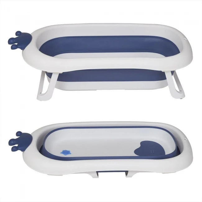 Ванночка детская El Camino ME 1105 CROWN Deep Blue (складная, с вкладышем) Ванночка детская El Camino ME 1105 CROWN Deep Blue (складная, с вкладышем)