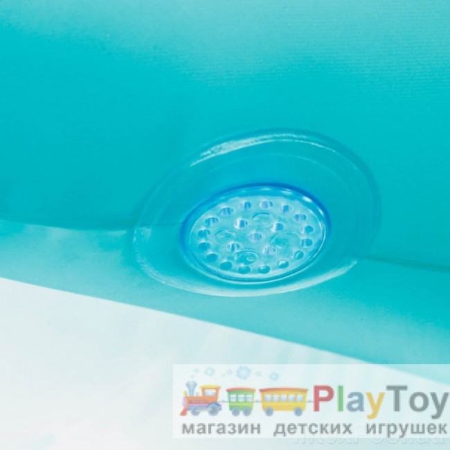 Дитячий надувний басейн Intex 57440-3 Кит 201 х 196 х 91 см з фонтаном з кульками 10 шт тентом підстилкою насосом
