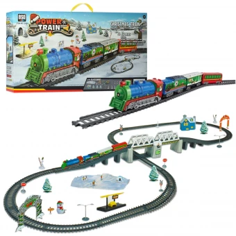 Железная дорога BSQ 21812 Новогодний экспресс (42 элемента, длина пути 366 см)