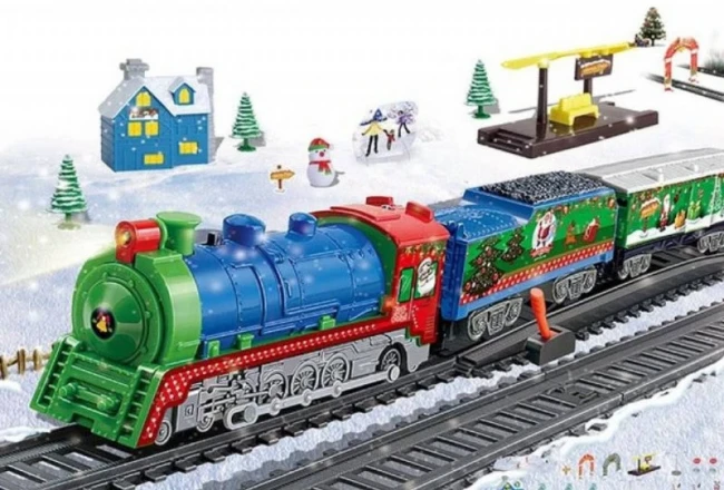 Железная дорога BSQ 21812 Новогодний экспресс (42 элемента, длина пути 366 см)
