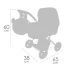 Коляска для ляльок DeCuevas 85079 Koala (класична, кошик, рюкзак)