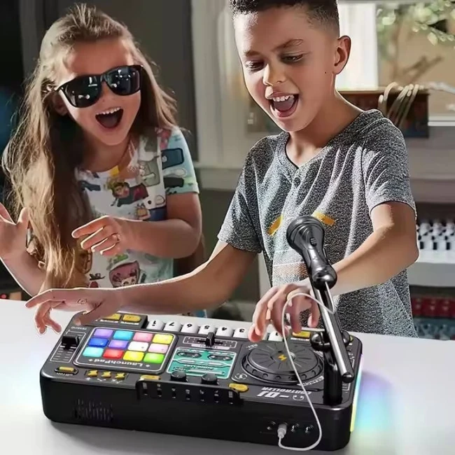 Музыкальная установка DJ Controller 8D-8B (пианино, микрофон, запись, игры, подсветка, bluetooth)