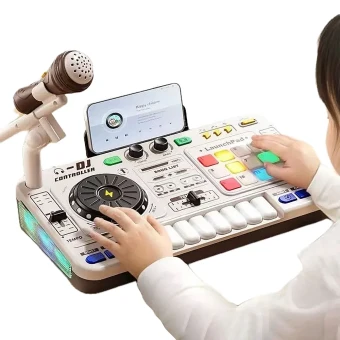 Музыкальная установка DJ Controller 8D-8B (пианино, микрофон, запись, игры, подсветка, bluetooth)