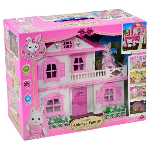 Домик для кукол "Счастливая семья" 1515 Anbeiya Family (2 этажа, мебель, 1 фигурка, подсветка) Домик для кукол "Счастливая семья" 1515 Anbeiya Family (2 этажа, мебель, 1 фигурка, подсветка)