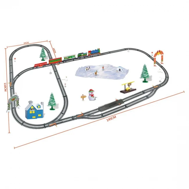 Железная дорога BSQ 21811 Новогодний экспресс (58 элементов, длина пути 670 см)