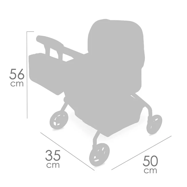 Коляска для ляльок DeCuevas 86077 Cytix (класична, кошик, сумка)