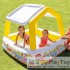 Детский надувной бассейн Intex 57470-1 Аквариум со съемным навесом желтый 157 х 157 х 122 см с шариками 10 шт