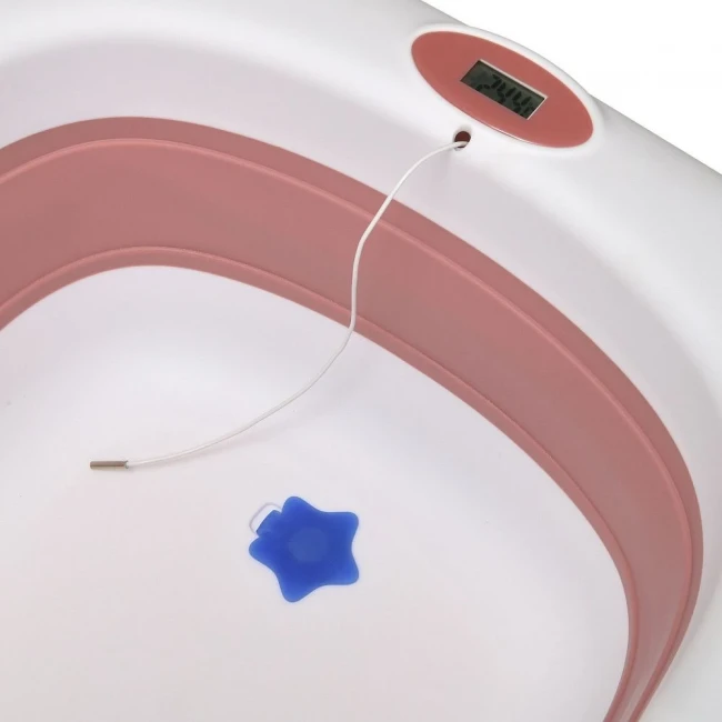 Ванночка детская El Camino ME 1106 T-CONTROL Pink (складная, с термометром) Ванночка детская El Camino ME 1106 T-CONTROL Pink (складная, с термометром)