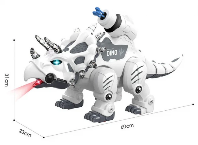 Робот динозавр 911-591 A на радиоуправлении (60 см, аккумулятор, свет, звук, стреляет зарядами) Робот динозавр 911-591 A на радиоуправлении (60 см, аккумулятор, свет, звук, стреляет зарядами)