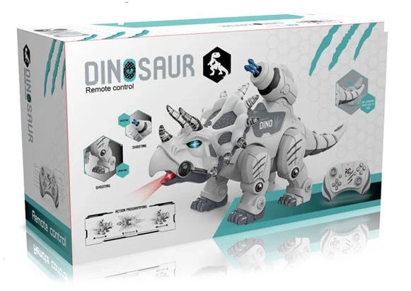 Робот динозавр 911-591 A на радиоуправлении (60 см, аккумулятор, свет, звук, стреляет зарядами) Робот динозавр 911-591 A на радиоуправлении (60 см, аккумулятор, свет, звук, стреляет зарядами)