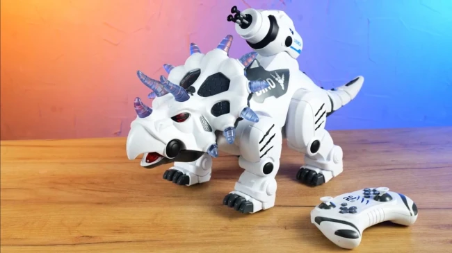 Робот динозавр 911-591 A на радиоуправлении (60 см, аккумулятор, свет, звук, стреляет зарядами) Робот динозавр 911-591 A на радиоуправлении (60 см, аккумулятор, свет, звук, стреляет зарядами)