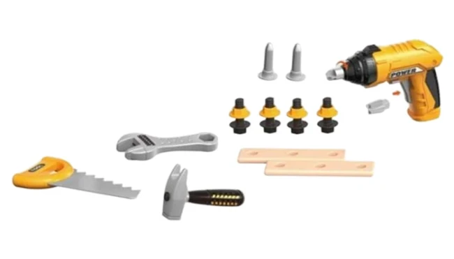 Детский набор инструментов Create Tools G 279 в боксе, шуруповерт, гаечный ключ, пила, молоток, детали Детский набор инструментов Create Tools G 279 в боксе, шуруповерт, гаечный ключ, пила, молоток, детали