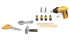 Детский набор инструментов Create Tools G 279 в боксе, шуруповерт, гаечный ключ, пила, молоток, детали Детский набор инструментов Create Tools G 279 в боксе, шуруповерт, гаечный ключ, пила, молоток, детали