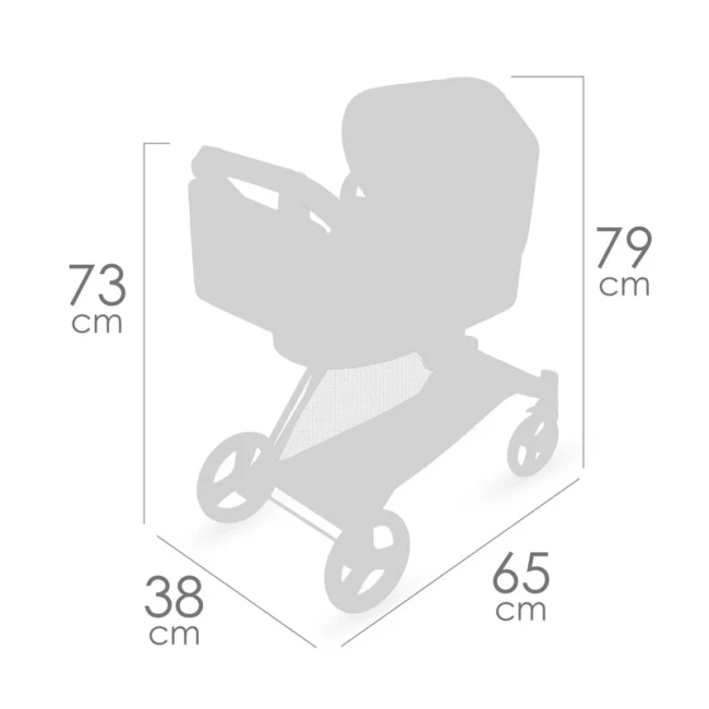 Коляска для кукол DeCuevas 81773 Capriccio 3в1 (трансформер, люлька-переноска, корзинка, сумка) Коляска для кукол DeCuevas 81773 Capriccio 3в1 (трансформер, люлька-переноска, корзинка, сумка)