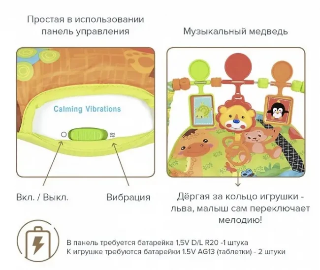 Шезлонг-качалка Fitch Baby 98616 Шезлонг-качалка Fitch Baby 98616