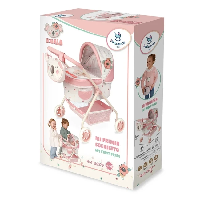 Коляска для ляльок DeCuevas 86079 Koala (класична, кошик, сумка)