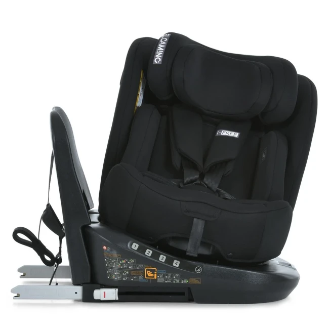 Автокрісло El Camino ME 1187 i-FREE Black, Isofix, оборот на 360 º, від народження до 36 кг