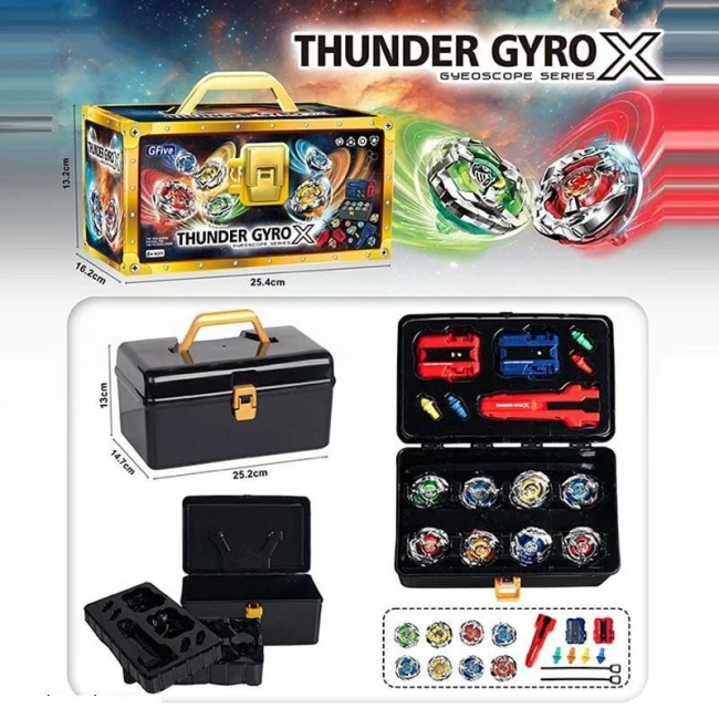 Игровой набор Бейблейд Thunder GyroX 1115 в кейсе (8 волчков, 2 пусковых устройства, аксессуары)