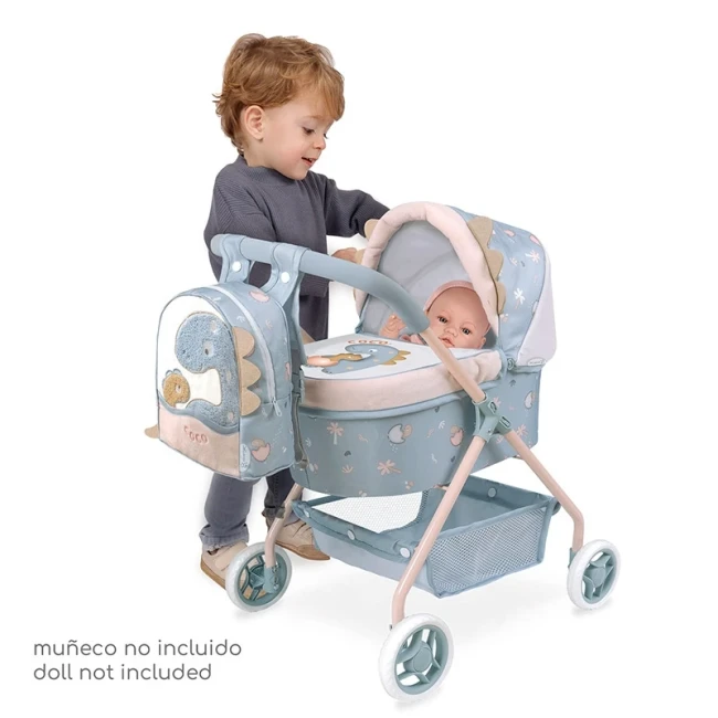 Коляска для ляльок DeCuevas 86080 Coco (класична, кошик, рюкзак)