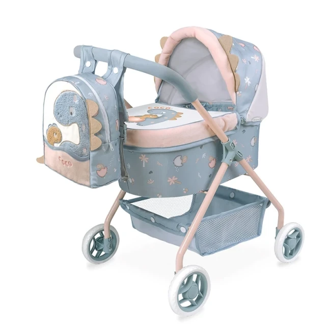 Коляска для ляльок DeCuevas 86080 Coco (класична, кошик, рюкзак)