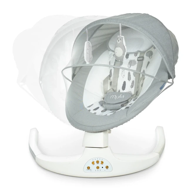 Заколисуючий центр-шезлонг El Camino ME 1074 MYLA Soft Gray Заколисуючий центр-шезлонг El Camino ME 1074 MYLA Soft Gray