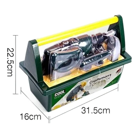 Детский набор инструментов Create Tools G 276 в боксе, подсветка, шуруповерт, гаечный ключ, пила, молоток, детали Детский набор инструментов Create Tools G 276 в боксе, подсветка, шуруповерт, гаечный ключ, пила, молоток, детали