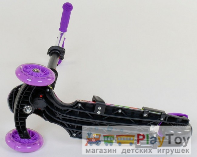 Самокат-беговел детский трехколесный Best Scooter (13400) 5 в 1, есть подсветка колес, PU-колеса, абстракция Самокат-беговел детский трехколесный Best Scooter (13400) 5 в 1, есть подсветка колес, PU-колеса, абстракция