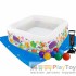 Дитячий надувний басейн Intex 57471-2 Акваріум 159 х 159 х 50 см з кульками 10 шт підстилкою насосом