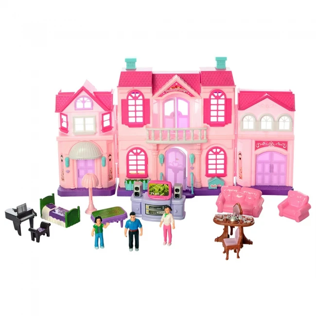 Домик для кукол My Sweet Home 16427 (2 этажа, мебель, 3 фигурки, свет, звук) Домик для кукол My Sweet Home 16427 (2 этажа, мебель, 3 фигурки, свет, звук)