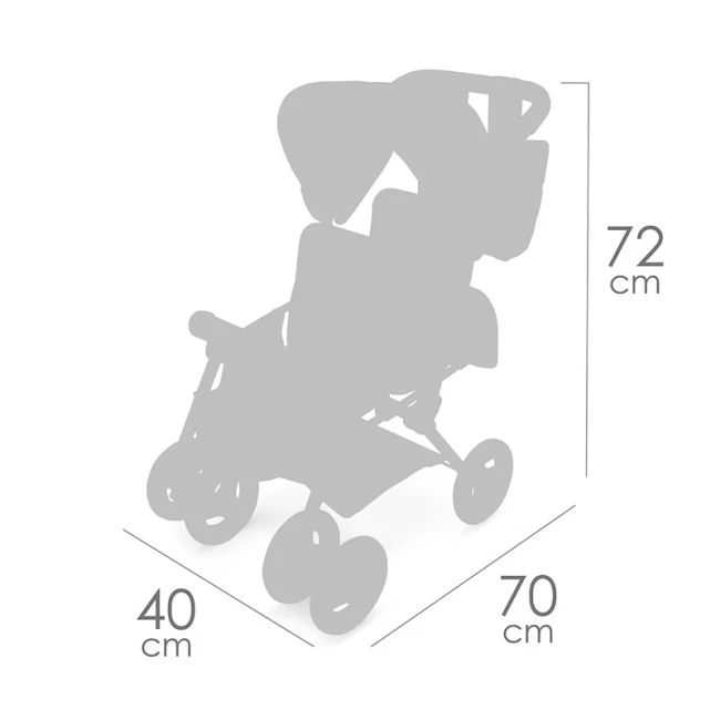 Коляска для кукол DeCuevas 90378 Verona для близнецов (прогулочная, корзинка, сумка) Коляска для кукол DeCuevas 90378 Verona для близнецов (прогулочная, корзинка, сумка)