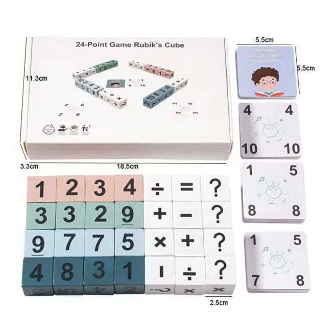 Настольная математическая игра "24-Point Game Rubik's Cube" D 384