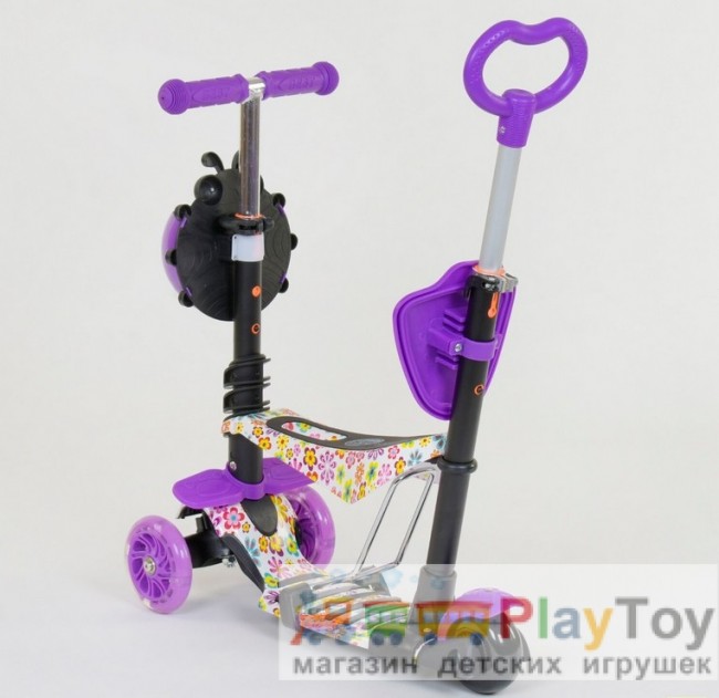 Самокат-біговів дитячий триколісний Best Scooter (97240) 5 в 1, є підсвічування коліс, PU-колеса, абстракція Самокат-біговів дитячий триколісний Best Scooter (97240) 5 в 1, є підсвічування коліс, PU-колеса, абстракція