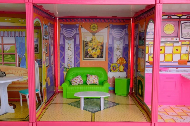 Домик для кукол My Lovely Villa 6983 (2 этажа, 6 комнат, мебель, 128 деталей)