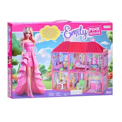 Домик для кукол My Lovely Villa 6983 (2 этажа, 6 комнат, мебель, 128 деталей)