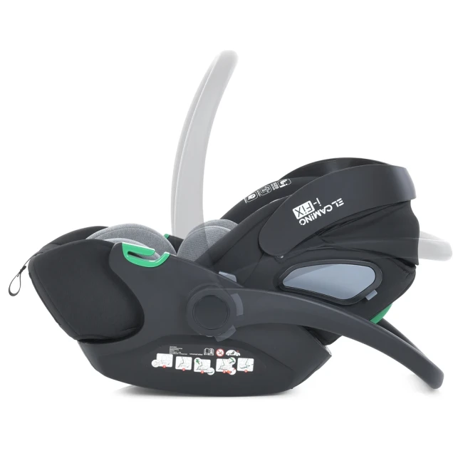 Автокрісло бебікокон El Camino ME 1110 i-FIX Royal Dark Gray для новонародженого