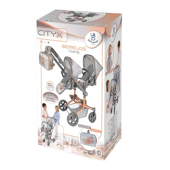 Коляска для кукол DeCuevas 90877 Cytix для близнецов (прогулочная, корзинка, рюкзак) Коляска для кукол DeCuevas 90877 Cytix для близнецов (прогулочная, корзинка, рюкзак)