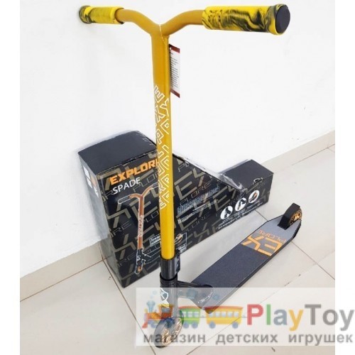 Трюковой самокат Explore SPADE, система HIC, подшипники ABEC, колёса PU 110