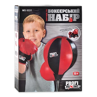 Боксерський набір Profi MS 0331 (груша 20 см, стійка 90-110 см, рукавички)
