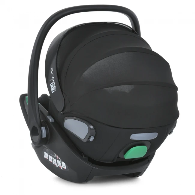 Автокрісло бебікокон El Camino ME 1110 i-FIX Jet Black для новонародженого Автокрісло бебікокон El Camino ME 1110 i-FIX Jet Black для новонародженого