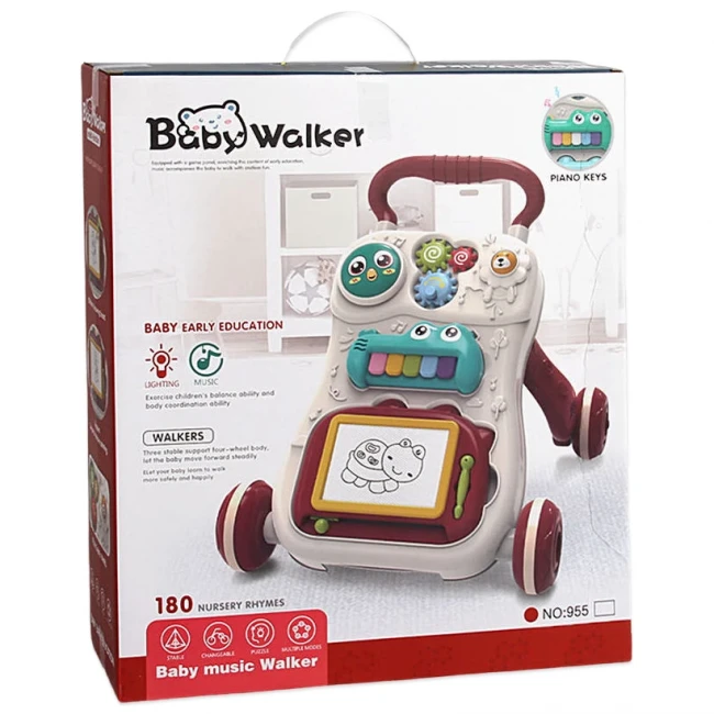 Ходунки-каталка Baby Walker 955 (пианино, шестерни, дощечка для рисования) Ходунки-каталка Baby Walker 955 (пианино, шестерни, дощечка для рисования)