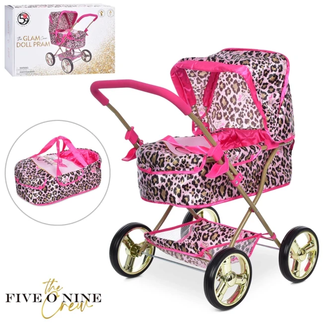 Коляска для ляльок Fiveonine T723032 (класична, люлька, кошик)