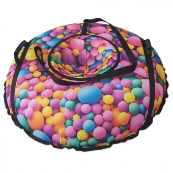 Тюбинг 100 см "Шарики", надувные санки-ватрушка для снега