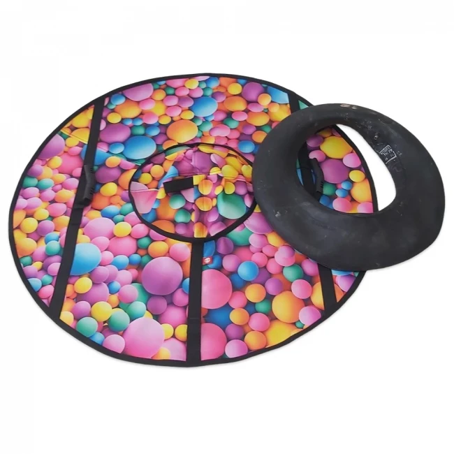Тюбинг 100 см "Шарики", надувные санки-ватрушка для снега Тюбинг 100 см "Шарики", надувные санки-ватрушка для снега