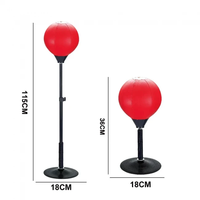 Боксерський набір MR 1245-1 2 в 1 (груша 18 см, стійка 36-115 см, рукавички)
