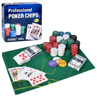 Набор для покера Professional Poker Chips-400 (FG240502014L) 400 фишек - 5 номиналов, 2 колоды карт, сукно, коробка