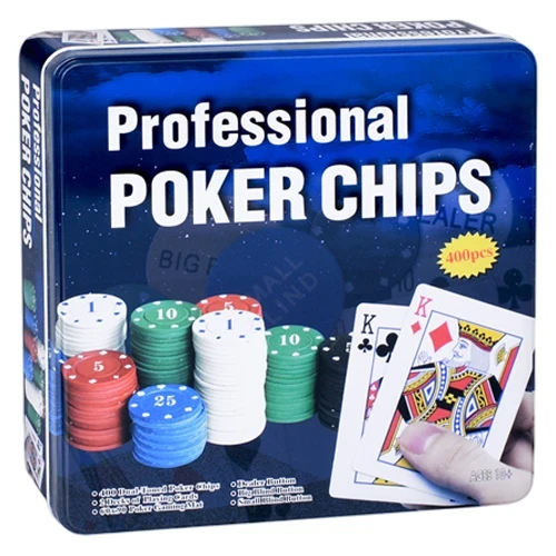 Набор для покера Professional Poker Chips-400 (FG240502014L) 400 фишек - 5 номиналов, 2 колоды карт, сукно, коробка Набор для покера Professional Poker Chips-400 (FG240502014L) 400 фишек - 5 номиналов, 2 колоды карт, сукно, коробка