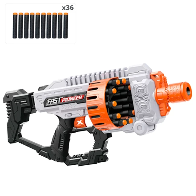 Игрушечный автомат Fast Pioneer BIG503 (36 мягких пуль, на батарейках) Игрушечный автомат Fast Pioneer BIG503 (36 мягких пуль, на батарейках)